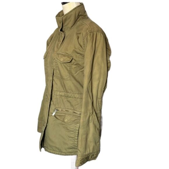 Toad & Co. Horny Toad Olive Green Utility Jacket w/Plaid Interior (Size: Small) - Picture 6 of 16